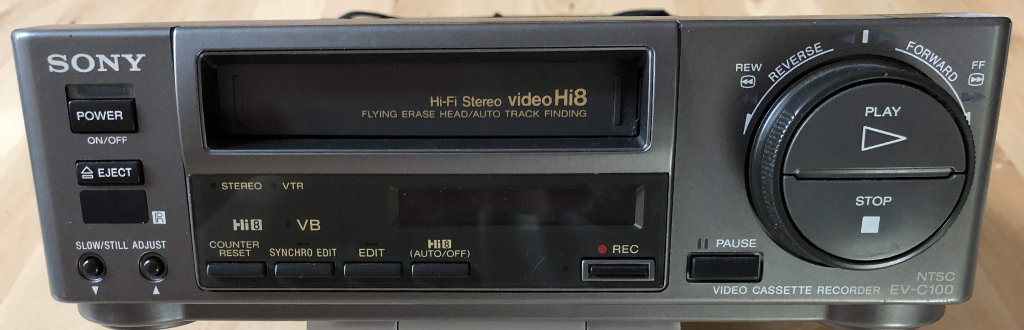 Photo of a Sony EV-C100 8mm VCR